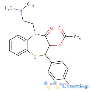 CAS No:34933-06-7 1,5-Benzothiazepin-4(5H)-one,3-(acetyloxy)-5-[2-(dimethylamino)ethyl]-2,3-dihydro-2-(4-methoxyphenyl)-