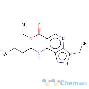 CAS No:34966-41-1 1H-Pyrazolo[3,4-b]pyridine-5-carboxylicacid, 4-(butylamino)-1-ethyl-, ethyl ester