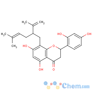 CAS No:34981-26-5 4H-1-Benzopyran-4-one,2-(2,4-dihydroxyphenyl)-2,3-dihydro-7-hydroxy-5-methoxy-8-[(2R)-5-methyl-2-(1-methylethenyl)-4-hexen-1-yl]-,(2S)-