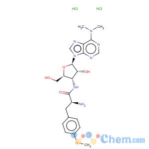 CAS No:3506-23-8 Adenosine,3'-[[2-amino-3-(4-methoxyphenyl)-1-oxopropyl]amino]-3'-deoxy-N,N-dimethyl-,monohydrochloride, (S)- (9CI)