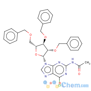 CAS No:35085-18-8 Acetamide,N-[6-chloro-9-[2,3,5-tris-O-(phenylmethyl)-b-D-arabinofuranosyl]-9H-purin-2-yl]-