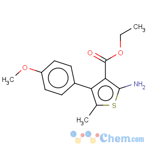 CAS No:350989-93-4 3-Thiophenecarboxylicacid, 2-amino-4-(4-methoxyphenyl)-5-methyl-, ethyl ester