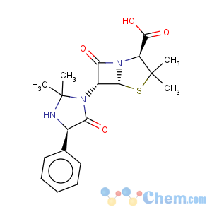 CAS No:3511-16-8 4-Thia-1-azabicyclo[3.2.0]heptane-2-carboxylicacid,6-[(4R)-2,2-dimethyl-5-oxo-4-phenyl-1-imidazolidinyl]-3,3-dimethyl-7-oxo-,(2S,5R,6R)-