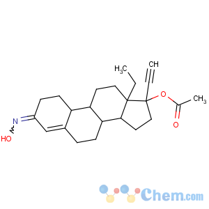 CAS No:35189-28-7 [(3E,8R,9S,10R,13S,14S,17R)-13-ethyl-17-ethynyl-3-hydroxyimino-1,2,6,7,<br />8,9,10,11,12,14,15,16-dodecahydrocyclopenta[a]phenanthren-17-yl] acetate