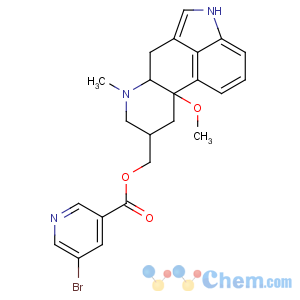 CAS No:35264-46-1 Ergoline-8-methanol,10-methoxy-6-methyl-, 5-bromo-3-pyridinecarboxylate (ester), (8b)- (9CI)