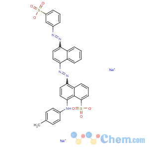 CAS No:3529-01-9 1-Naphthalenesulfonicacid,8-[(4-methylphenyl)amino]-5-[2-[4-[2-(3-sulfophenyl)diazenyl]-1-naphthalenyl]diazenyl]-,sodium salt (1:2)