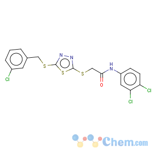 CAS No:353254-79-2 Acetamide,2-[[5-[[(3-chlorophenyl)methyl]thio]-1,3,4-thiadiazol-2-yl]thio]-N-(3,4-dichlorophenyl)-