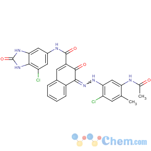 CAS No:35342-20-2 2-Naphthalenecarboxamide,4-[2-[5-(acetylamino)-2-chloro-4-methylphenyl]diazenyl]-N-(7-chloro-2,3-dihydro-2-oxo-1H-benzimidazol-5-yl)-3-hydroxy-