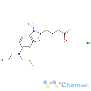 CAS No:3543-75-7 4-[5-[bis(2-chloroethyl)amino]-1-methylbenzimidazol-2-yl]butanoic<br />acid