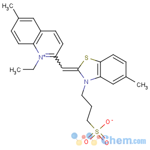 CAS No:35501-73-6 3-[2-[(1-ethyl-6-methylquinolin-1-ium-2-yl)methylidene]-5-methyl-1,<br />3-benzothiazol-3-yl]propane-1-sulfonate