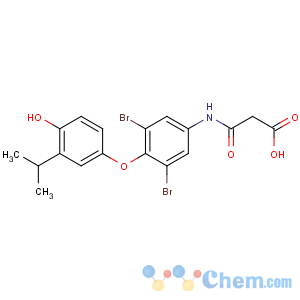 CAS No:355129-15-6 3-[3,5-dibromo-4-(4-hydroxy-3-propan-2-ylphenoxy)anilino]-3-oxopropanoic<br />acid