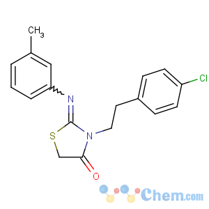 CAS No:35572-34-0 3-[2-(4-chlorophenyl)ethyl]-2-(3-methylphenyl)imino-1,<br />3-thiazolidin-4-one