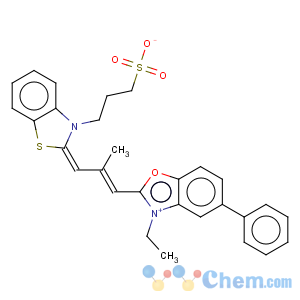CAS No:35574-16-4 Benzoxazolium,3-ethyl-2-[2-methyl-3-[3-(3-sulfopropyl)-2(3H)-benzothiazolylidene]-1-propen-1-yl]-5-phenyl-,inner salt