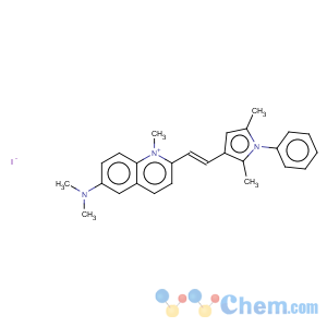 CAS No:35648-29-4 Quinolinium,6-(dimethylamino)-2-[2-(2,5-dimethyl-1-phenyl-1H-pyrrol-3-yl)ethenyl]-1-methyl-,iodide (1:1)