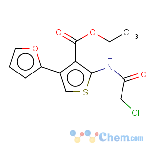 CAS No:356568-72-4 3-Thiophenecarboxylicacid, 2-[(2-chloroacetyl)amino]-4-(2-furanyl)-, ethyl ester