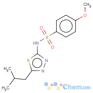 CAS No:3567-08-6 Benzenesulfonamide,4-methoxy-N-[5-(2-methylpropyl)-1,3,4-thiadiazol-2-yl]-