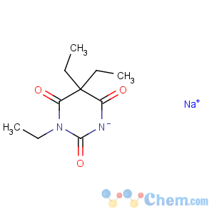 CAS No:357-69-7 2,4,6(1H,3H,5H)-Pyrimidinetrione,1,5,5-triethyl-, sodium salt (1:1)