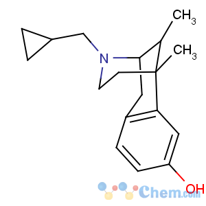 CAS No:3572-80-3 2,6-Methano-3-benzazocin-8-ol,3-(cyclopropylmethyl)-1,2,3,4,5,6-hexahydro-6,11-dimethyl-