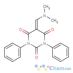 CAS No:35824-96-5 2,4,6(1H,3H,5H)-Pyrimidinetrione, 5-[(dimethylamino)methylene]-1,3-diphenyl-