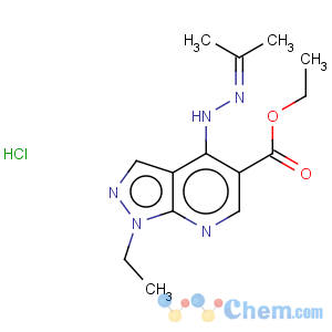 CAS No:35838-58-5 1H-Pyrazolo[3,4-b]pyridine-5-carboxylicacid, 1-ethyl-4-[2-(1-methylethylidene)hydrazinyl]-, ethyl ester, hydrochloride(1:1)