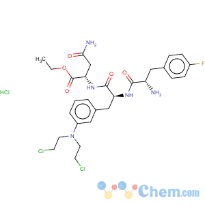 CAS No:35849-45-7 L-Asparagine,N2-[3-[bis(2-chloroethyl)amino]-N-(4-fluoro-L-phenylalanyl)-L-phenylalanyl]-,ethyl ester, monohydrochloride (9CI)