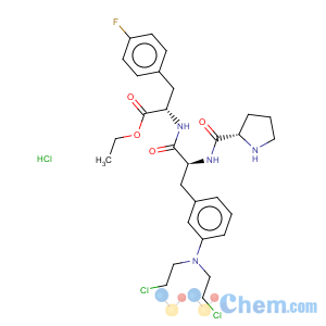 CAS No:35849-47-9 L-Phenylalanine,L-prolyl-3-[bis(2-chloroethyl)amino]-L-phenylalanyl-4-fluoro-, ethyl ester,monohydrochloride (9CI)