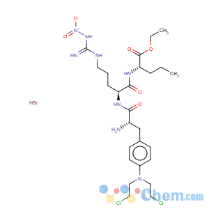 CAS No:35849-53-7 L-Norvaline,N-[N2-[3-[bis(2-chloroethyl)amino]-L-phenylalanyl]-N5-[imino(nitroamino)methyl]-L-ornithyl]-,ethyl ester, monohydrobromide (9CI)