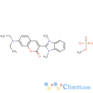 CAS No:35869-60-4 2-(7-(Diethylamino)-2-oxo-2H-1-benzopyran-3-yl)-1,3-dimethyl-1H-benzimidazolium methyl sulphate