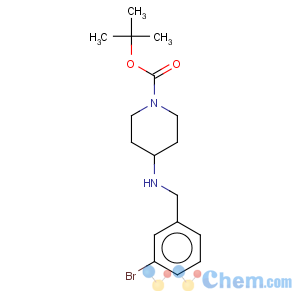 CAS No:359877-98-8 1-Piperidinecarboxylicacid, 4-[[(3-bromophenyl)methyl]amino]-, 1,1-dimethylethyl ester