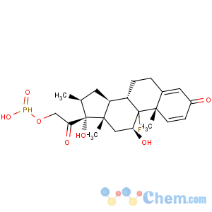 CAS No:360-63-4 Pregna-1,4-diene-3,20-dione,9-fluoro-11,17-dihydroxy-16-methyl-21-(phosphonooxy)-, (11b,16b)-