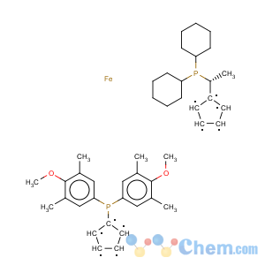 CAS No:360048-63-1 Ferrocene,1-[bis(4-methoxy-3,5-dimethylphenyl)phosphino]-2-[(1R)-1-(dicyclohexylphosphino)ethyl]-,(1R)-