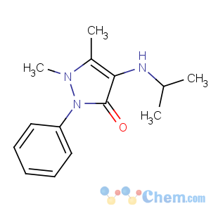 CAS No:3615-24-5 1,5-dimethyl-2-phenyl-4-(propan-2-ylamino)pyrazol-3-one
