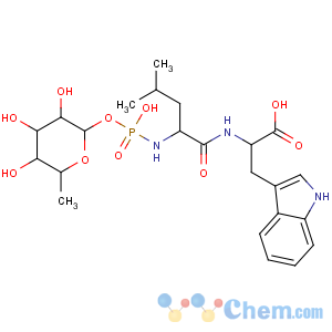 CAS No:36357-77-4 L-Tryptophan,N-[[(6-deoxy-a-L-mannopyranosyl)oxy]hydroxyphosphinyl]-L-leucyl-