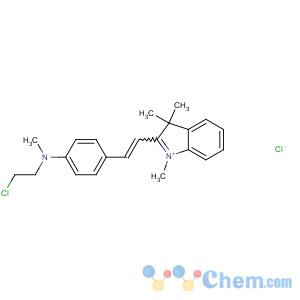 CAS No:3648-36-0 N-(2-chloroethyl)-N-methyl-4-[(E)-2-(1,3,<br />3-trimethylindol-1-ium-2-yl)ethenyl]aniline