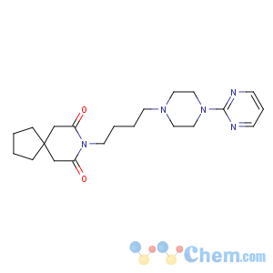 CAS No:36505-84-7 8-[4-(4-pyrimidin-2-ylpiperazin-1-yl)butyl]-8-azaspiro[4.5]decane-7,<br />9-dione
