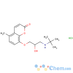 CAS No:36556-75-9 8-[3-(tert-butylamino)-2-hydroxypropoxy]-5-methylchromen-2-one
