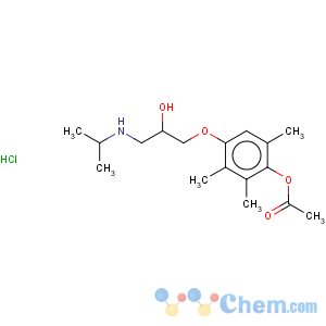 CAS No:36592-77-5 Phenol,4-[2-hydroxy-3-[(1-methylethyl)amino]propoxy]-2,3,6-trimethyl-, 1-acetate,hydrochloride (1:1)