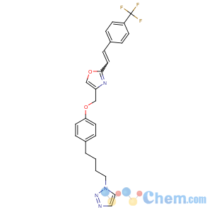 CAS No:366017-09-6 4-[[4-[4-(triazol-1-yl)butyl]phenoxy]methyl]-2-[(E)-2-[4-<br />(trifluoromethyl)phenyl]ethenyl]-1,3-oxazole