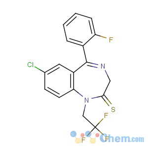 CAS No:36735-22-5 7-chloro-5-(2-fluorophenyl)-1-(2,2,2-trifluoroethyl)-3H-1,<br />4-benzodiazepine-2-thione