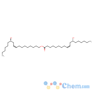 CAS No:36781-76-7 9-Octadecenoic acid,12-hydroxy-, 12-hydroxy-9-octadecenyl ester, [R-[R*,R*-(Z,Z)]]- (9CI)