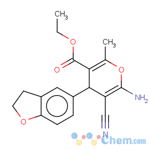 CAS No:368870-00-2 4H-Pyran-3-carboxylicacid, 6-amino-5-cyano-4-(2,3-dihydro-5-benzofuranyl)-2-methyl-, ethyl ester