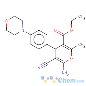 CAS No:368870-01-3 4H-Pyran-3-carboxylicacid, 6-amino-5-cyano-2-methyl-4-[4-(4-morpholinyl)phenyl]-, ethyl ester