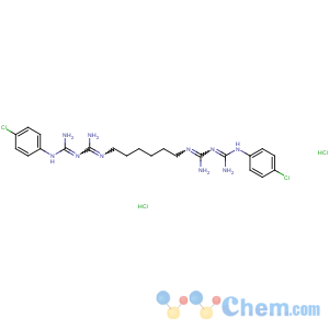 CAS No:3697-42-5 (1E)-2-[6-[[amino-[(E)-[amino-(4-chloroanilino)methylidene]amino]<br />methylidene]amino]hexyl]-1-[amino-(4-chloroanilino)methylidene]<br />guanidine