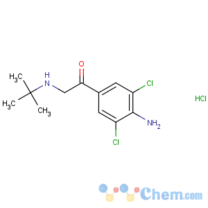 CAS No:37148-49-5 Ethanone,1-(4-amino-3,5-dichlorophenyl)-2-[(1,1-dimethylethyl)amino]-, hydrochloride(1:?)