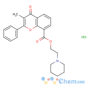 CAS No:3717-88-2 2-piperidin-1-ylethyl<br />3-methyl-4-oxo-2-phenylchromene-8-carboxylate
