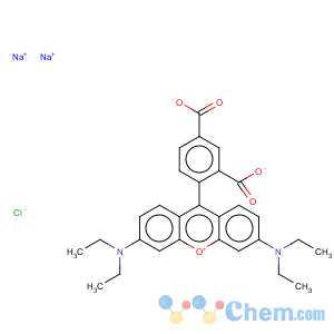 CAS No:37299-86-8 Xanthylium,9-(2,4-dicarboxyphenyl)-3,6-bis(diethylamino)-, chloride, sodium salt (1:1:2)