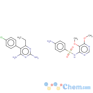 CAS No:37338-39-9 Benzenesulfonamide,4-amino-N-(5,6- dimethoxy-4-pyrimidinyl)-,mixt. with 5-(4-chlorophenyl)-6-ethyl-2,4- pyrimidinediamine 