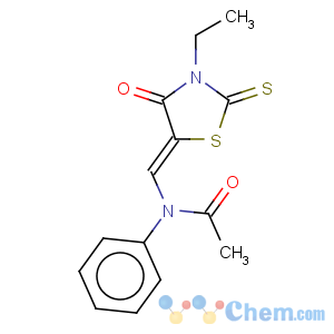 CAS No:3747-06-6 Acetamide,N-[(3-ethyl-4-oxo-2-thioxo-5-thiazolidinylidene)methyl]-N-phenyl-