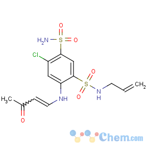 CAS No:3754-19-6 4-chloro-6-[[(E)-3-oxobut-1-enyl]amino]-1-N-prop-2-enylbenzene-1,<br />3-disulfonamide