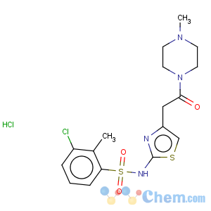 CAS No:376641-65-5 Benzenesulfonamide,3-chloro-2-methyl-N-[4-[2-(4-methyl-1-piperazinyl)-2-oxoethyl]-2-thiazolyl]-,hydrochloride (1:1)